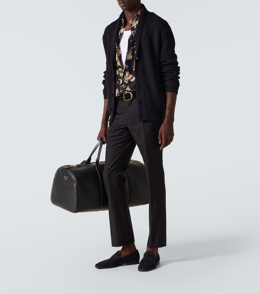 Tom Ford Mens Black V-neck Long-sleeves Wool Cardigan In Black
