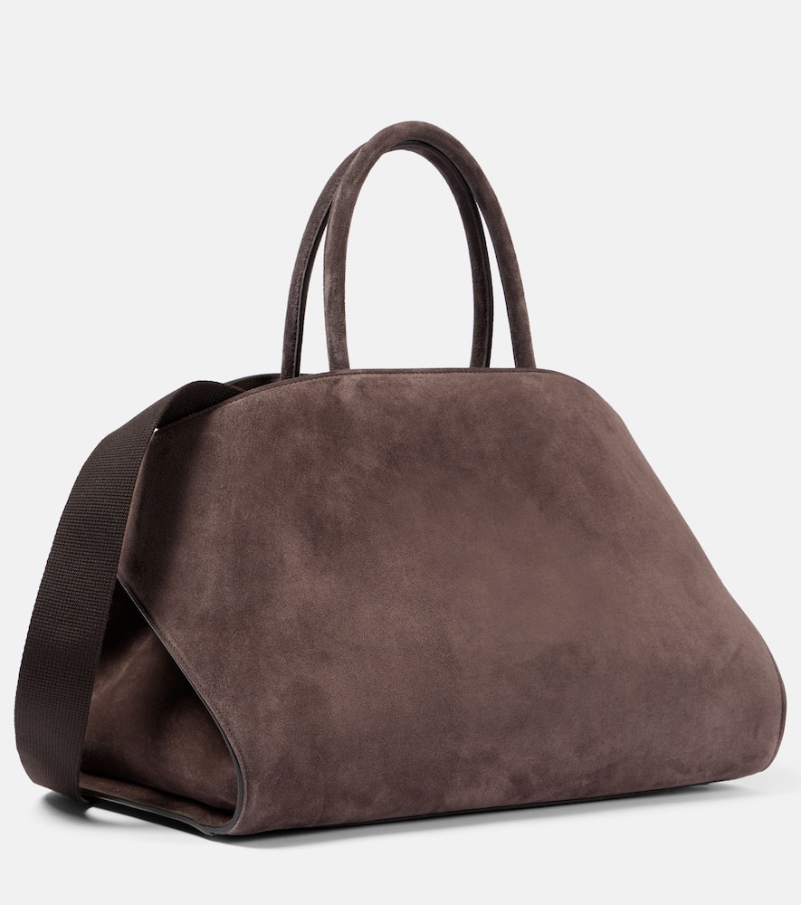 Ferragamo Hug Large Suede Tote Bag In Brown