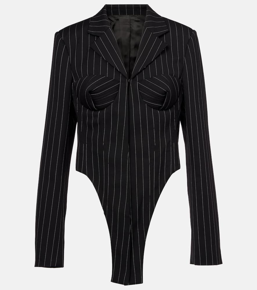 Striped virgin wool blazer