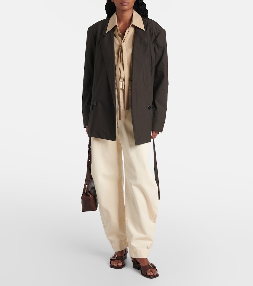 Lemaire Tie-detail cotton shirt