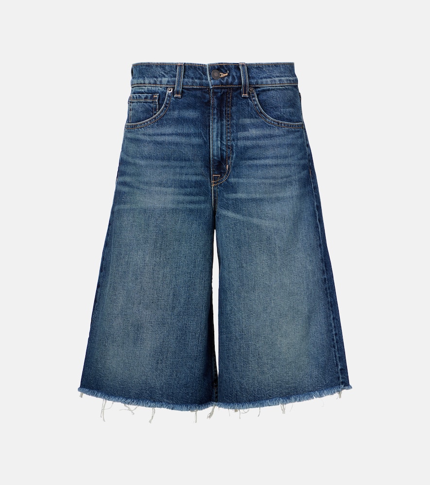 High-rise denim shorts