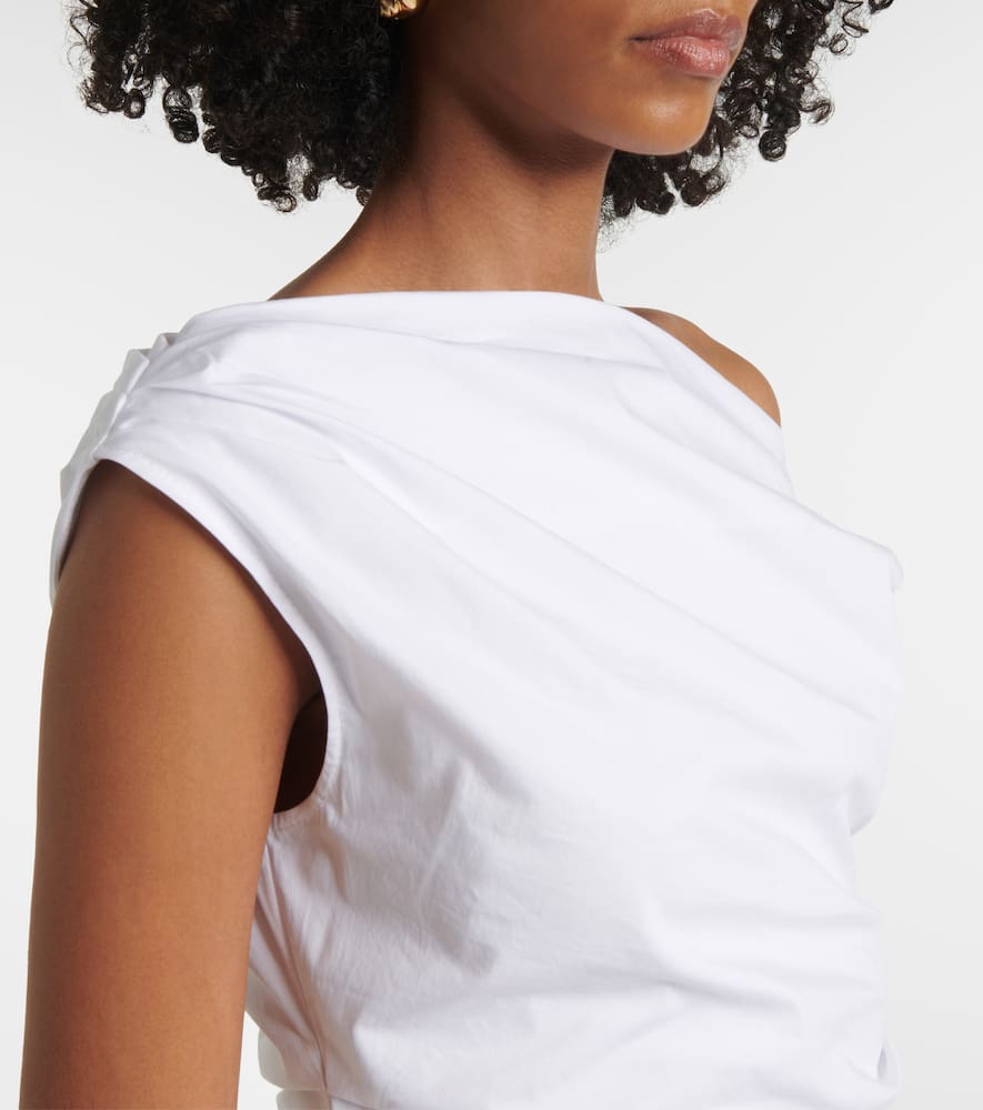 Staud Minikleid Phare Aus Baumwolle In Weiss