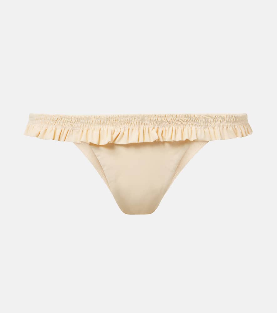 Esterel ruffled mid-rise bikini bottoms