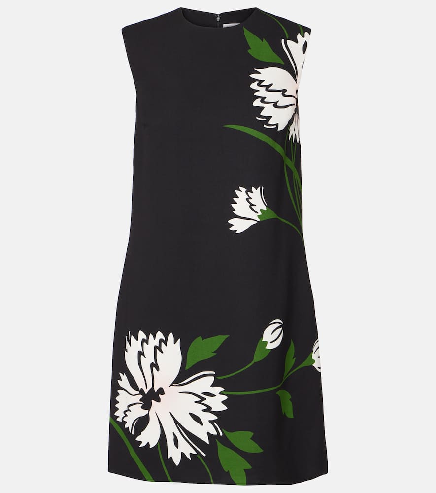 Veronica Beard Cromwell Floral Sleeveless Shift Dress In Schwarz