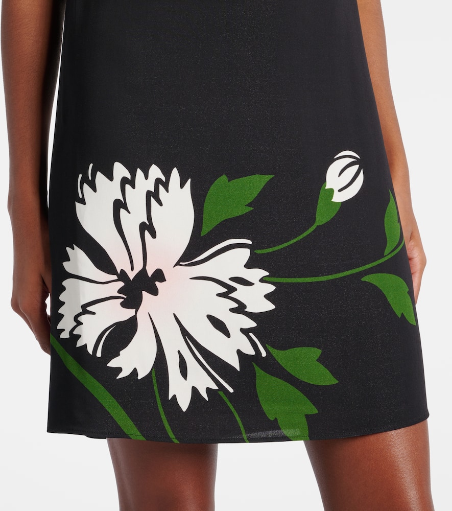 Veronica Beard Cromwell Floral Sleeveless Shift Dress In Schwarz