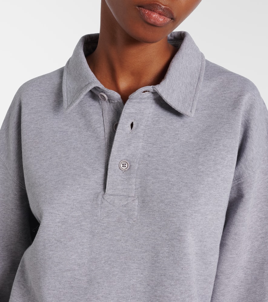 Jw Anderson Embroidered Cotton Jersey Sweatshirt In Gray