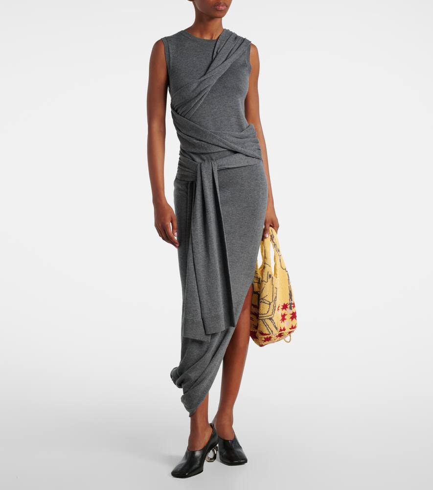 Jw Anderson Grey Jersey Dress In Gray