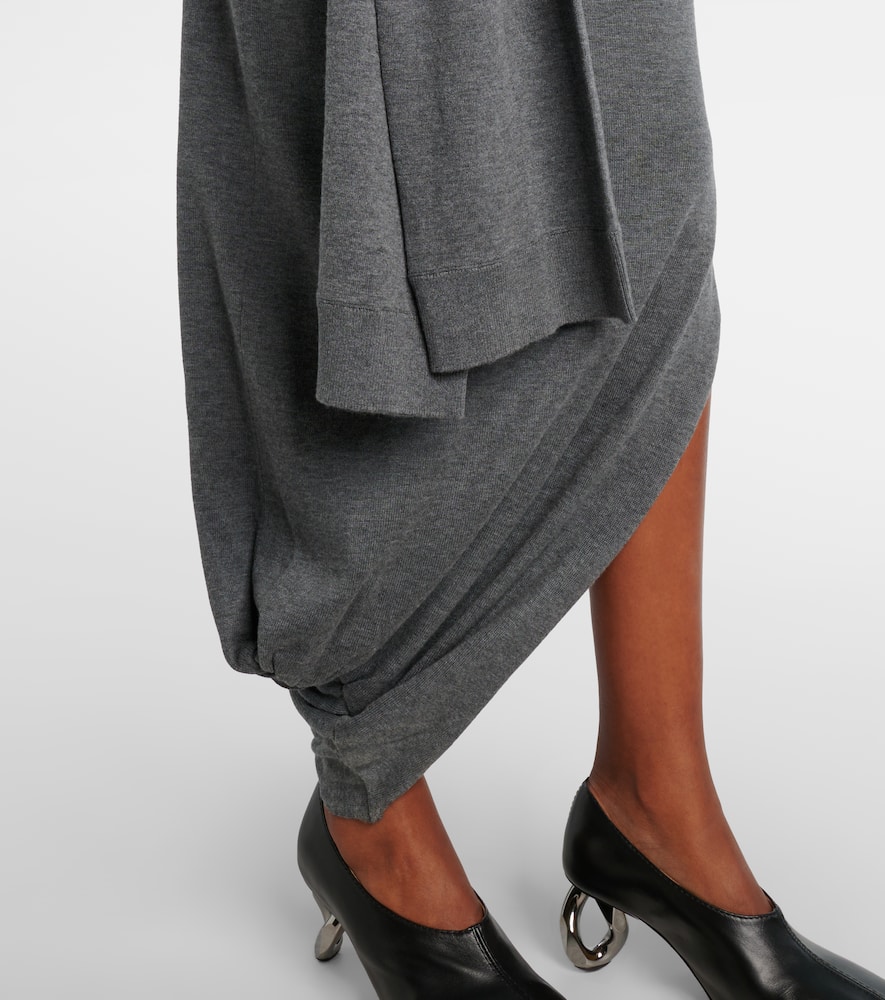 Jw Anderson Grey Jersey Dress In Gray