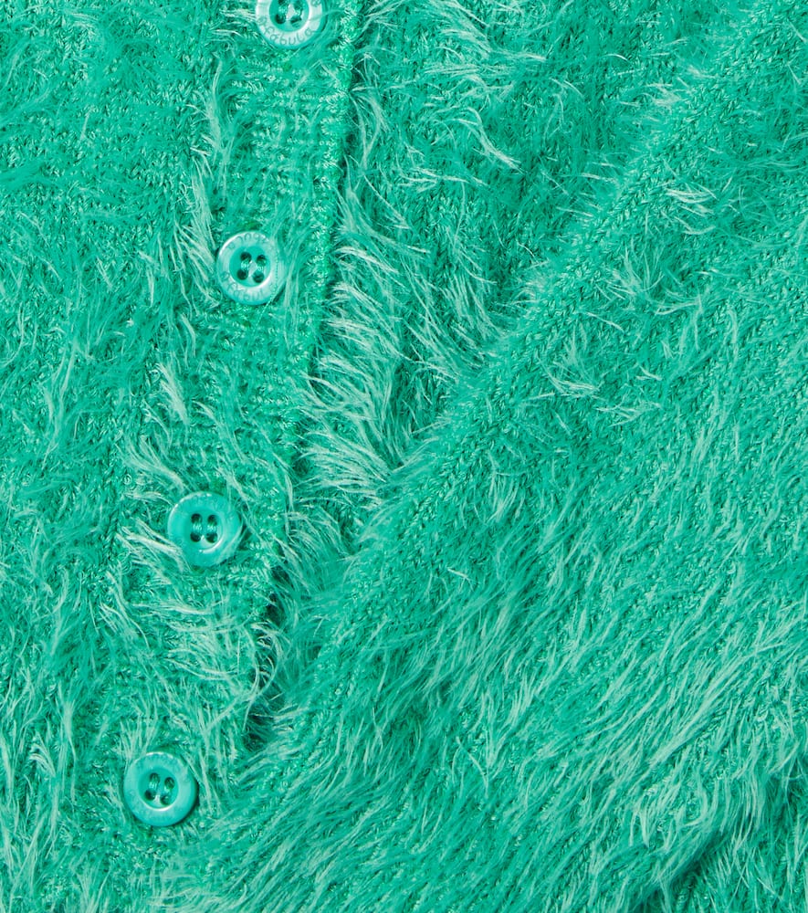 Fabula Fábula Pelinho Cores Cardigan In Green