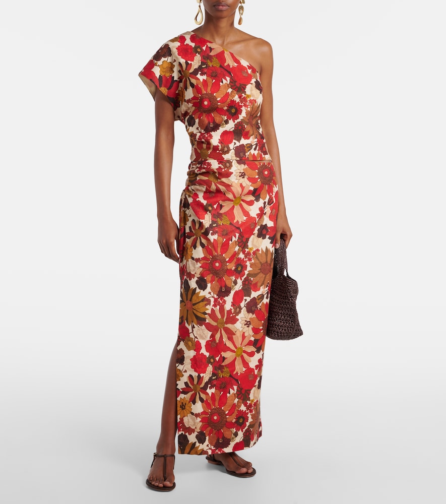  Sir Sir Belleto Floral Asymmetric Linen Top 