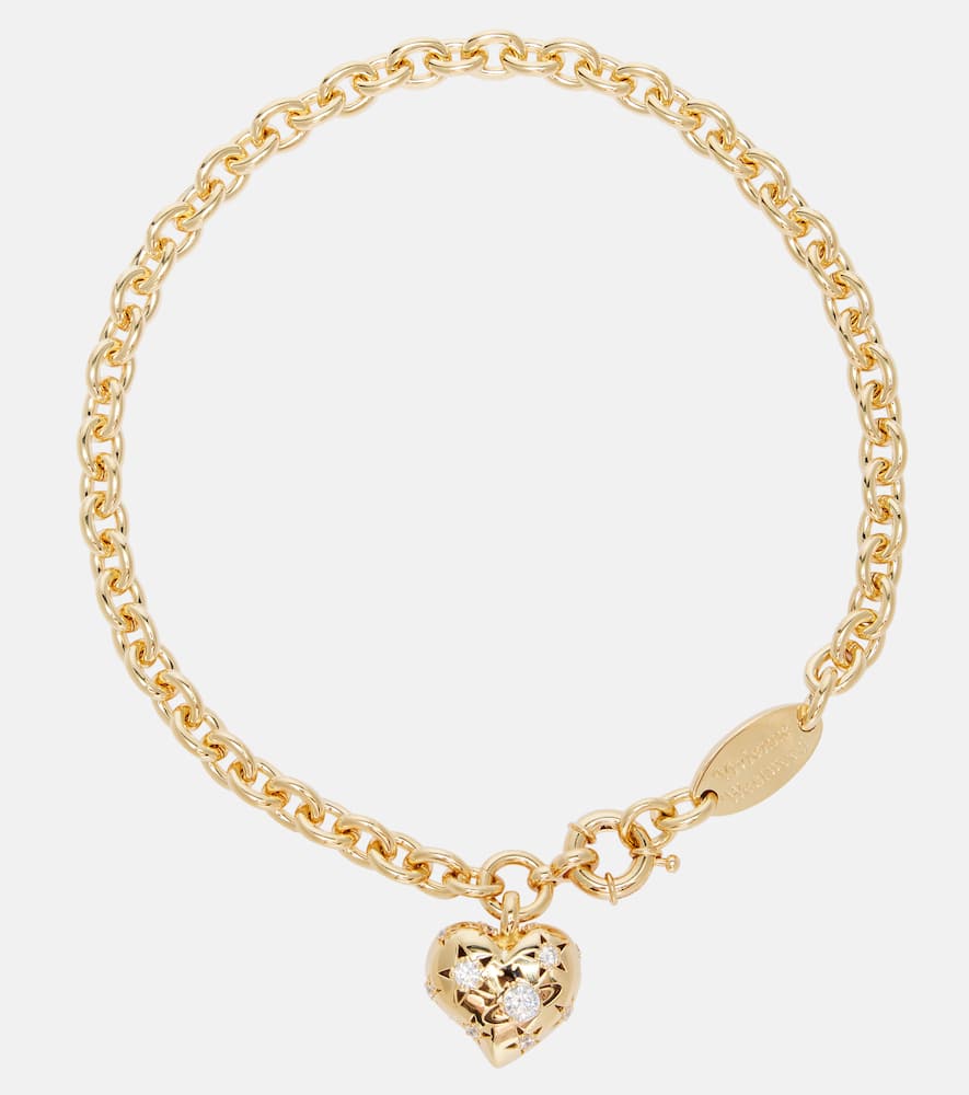 Vivienne Westwood Lee Embellished Gold-plated Necklace In Gold