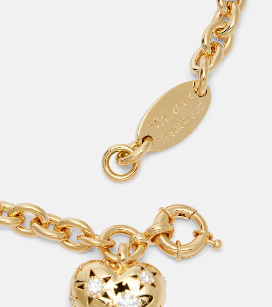 Vivienne Westwood Lee Embellished Gold-plated Necklace In Gold