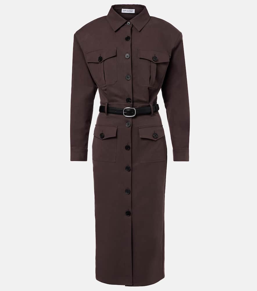 Belted midi dress