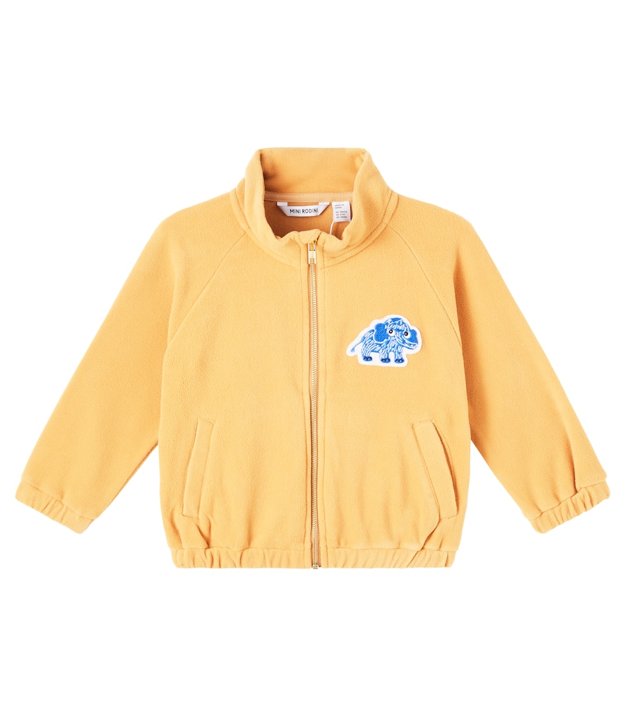 Mini Rodini Kids' Mammoth Fleece Jacket In Yellow
