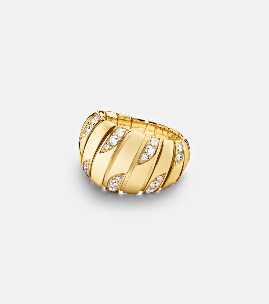 Bvlgari Bague Bvlgari Tubogas en or 18 ct et diamants 9500 €