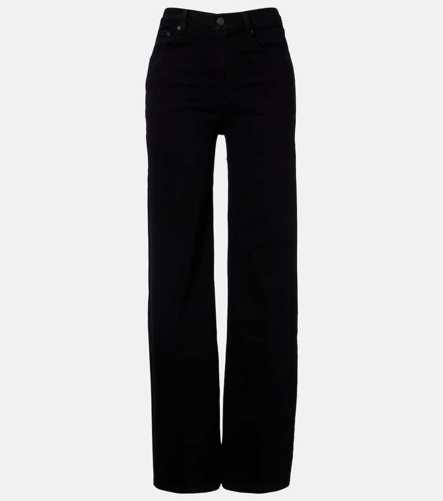 Citizen Of Humanity Lyra High-rise Wide-leg Jeans In Black
