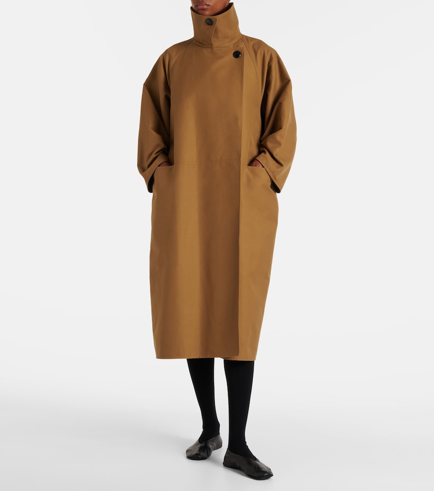 The Row Aurore oversized cotton canvas coat