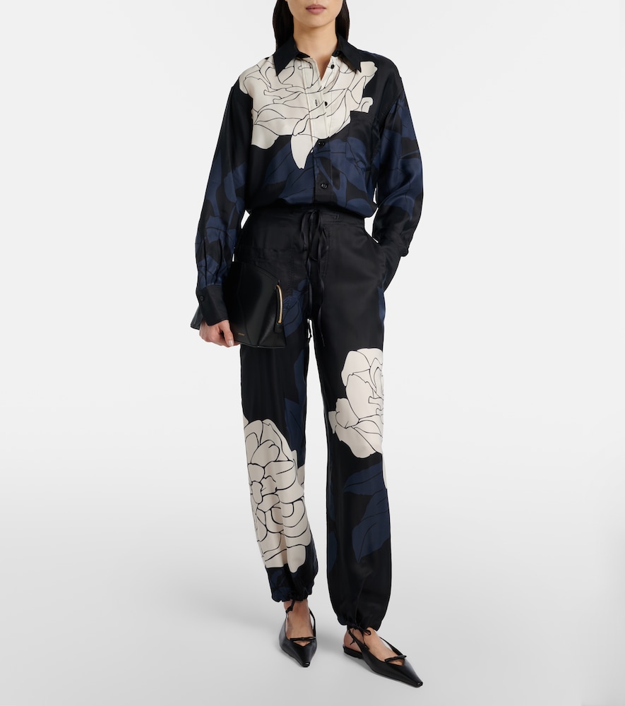  Victoria Beckham Victoria Beckham Floral Twill Cargo Pants 