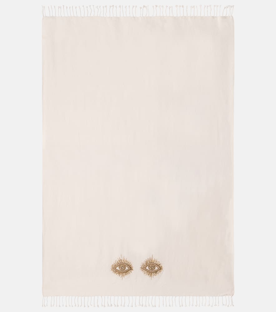 Jonathan Adler Muse Beaded Wool Throw In Neutral