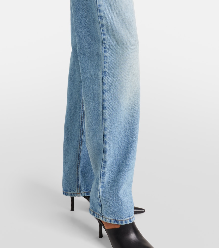Distressed Embellished Wide- Leg