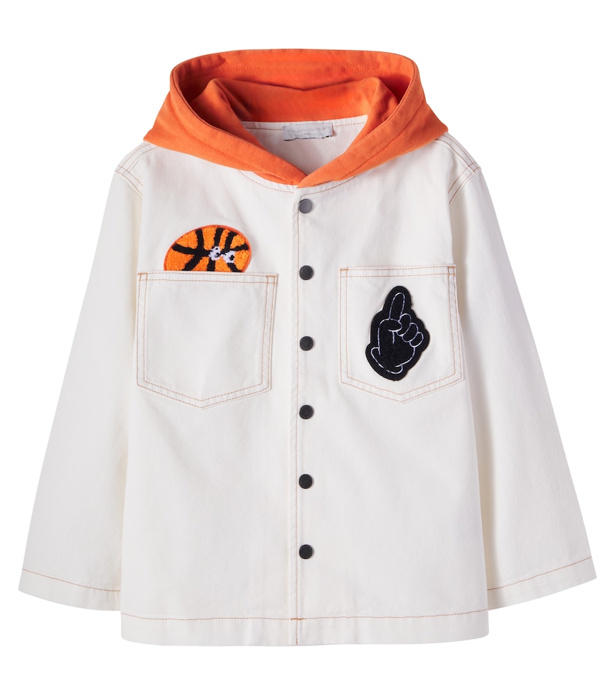 Stella Mccartney Kids White Embroidered Cotton Canvas Jacket Y Size 8 - Mytheresa