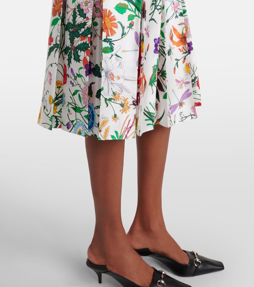 Gucci Flora Pleated Midi