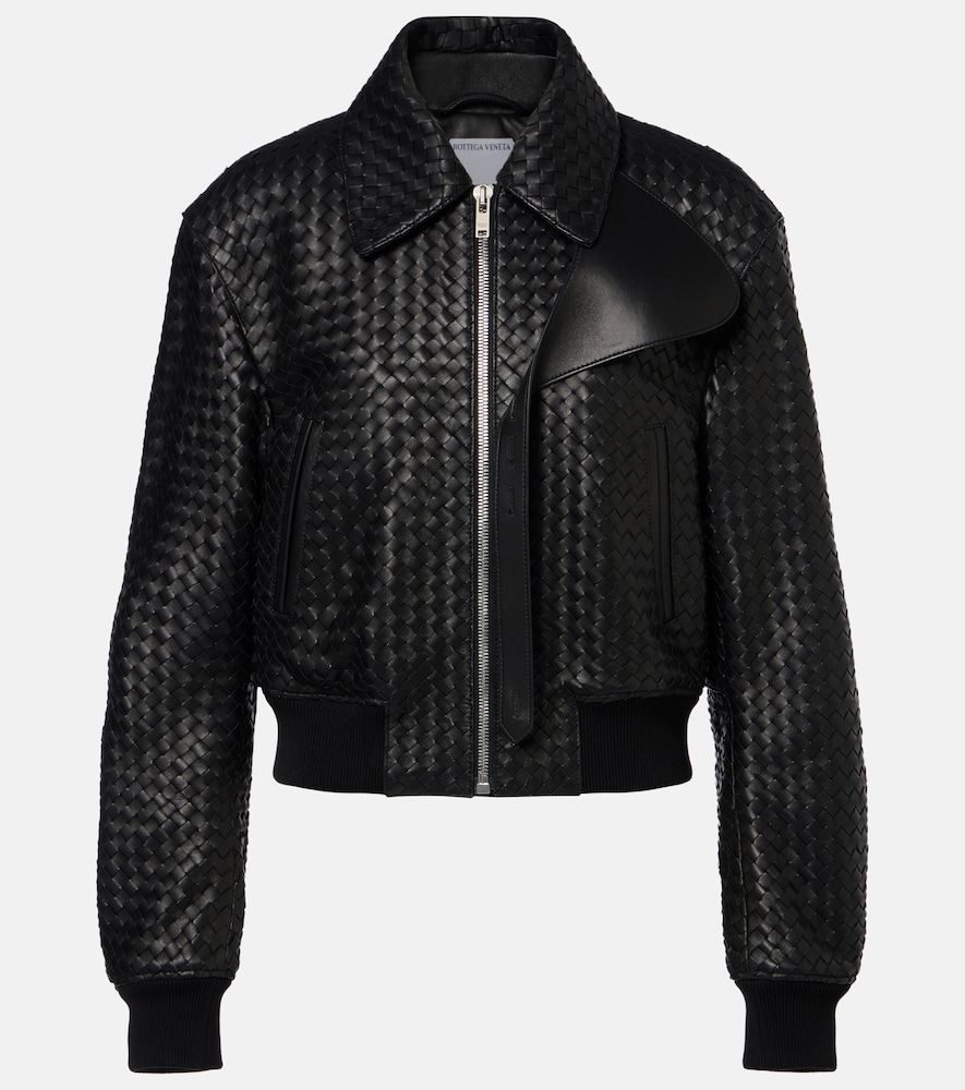 Bottega Veneta Intrecciato leather jacket