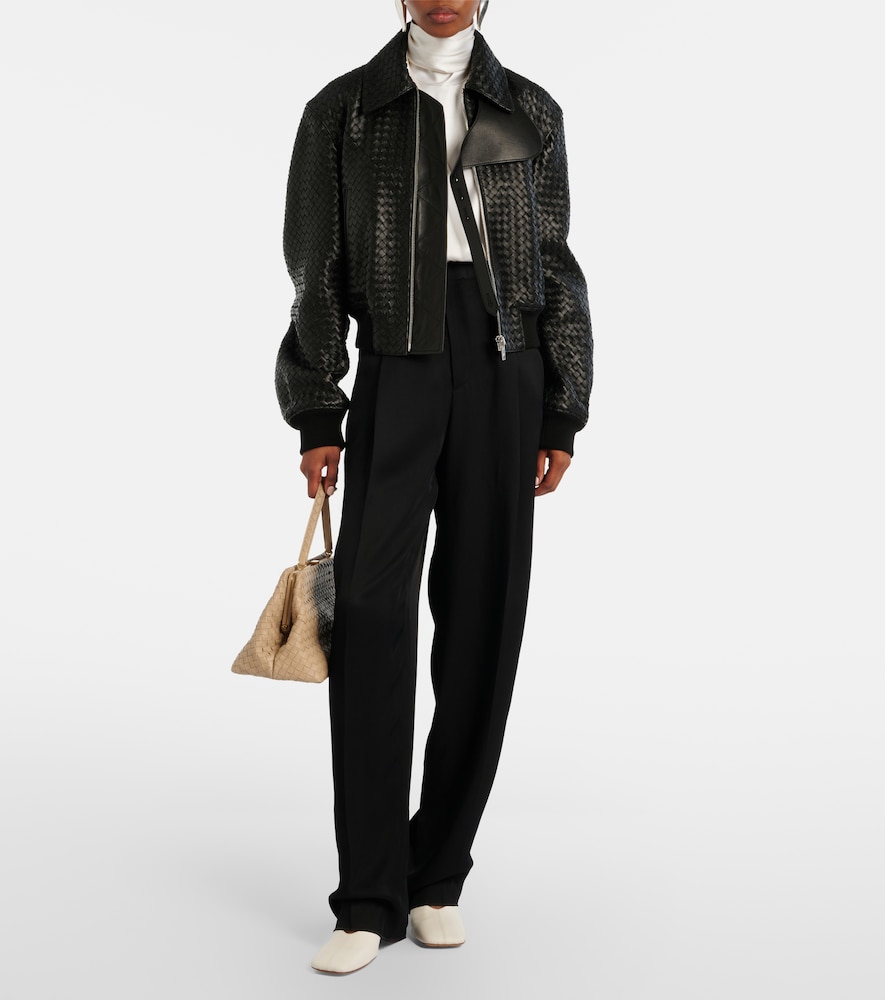 Bottega Veneta Intrecciato leather jacket