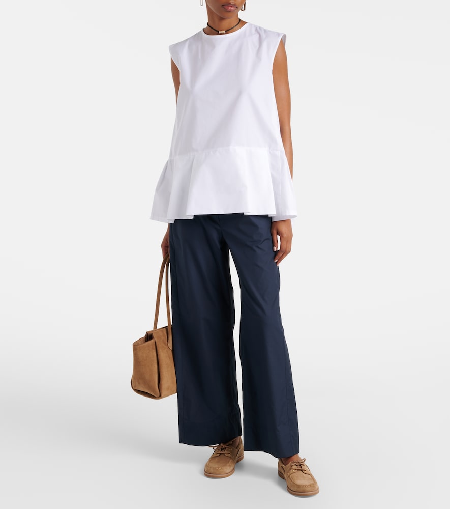  's Max Mara 's Max Mara Weite Hose Argento Aus Baumwolle 