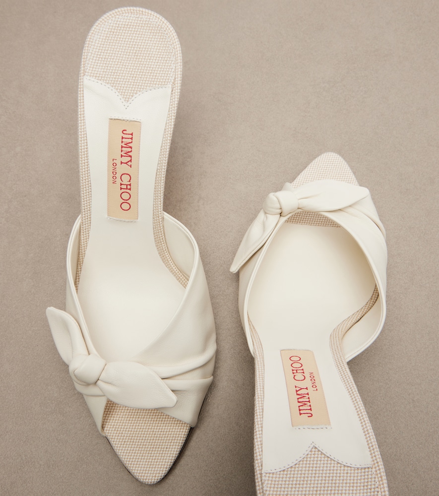  Jimmy Choo Jimmy Choo Wedge-pantoletten Livi Aus Canvas Mit Leder 