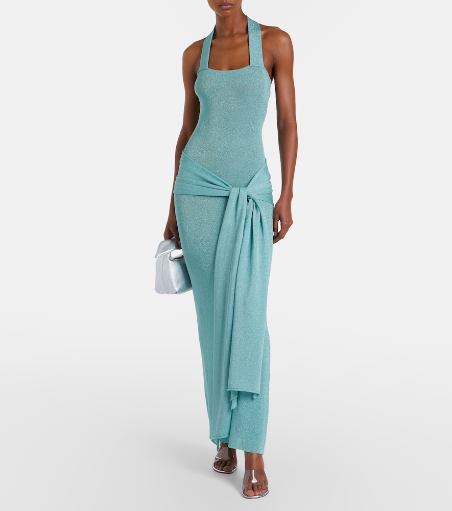  Aya Muse Aya Muse Knitted Lamã© Maxi Dress 