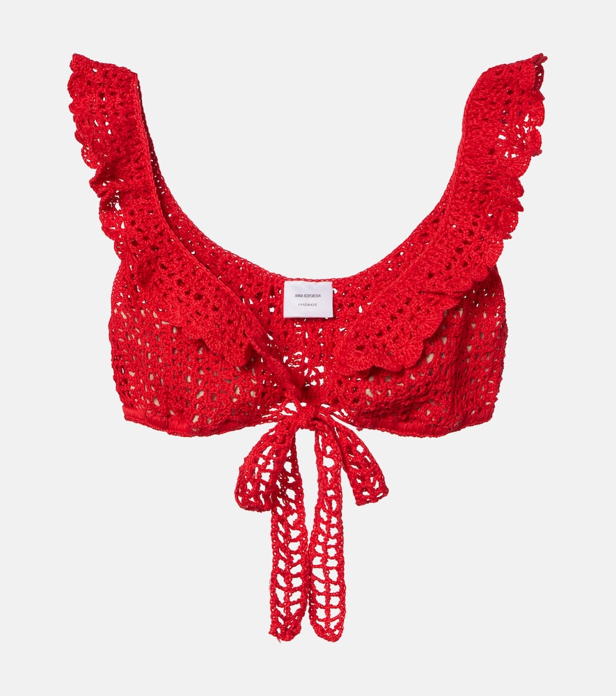 Anna Kosturova Brigitte crochet cotton bra top