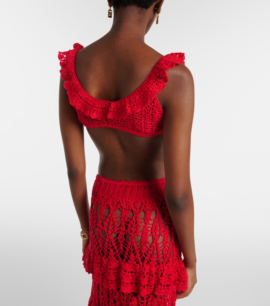  Anna Kosturova Anna Kosturova Brigitte Crochet Cotton Bra Top 