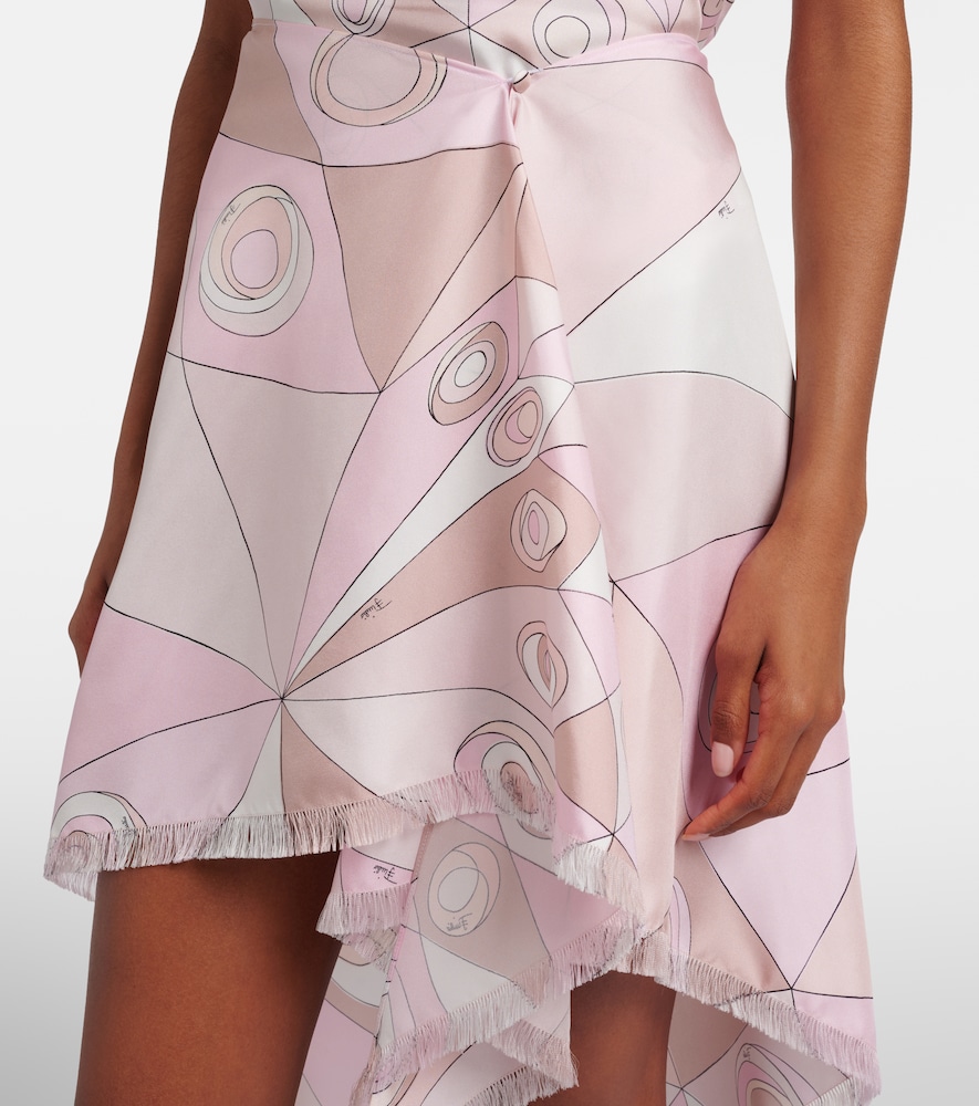  Pucci Pucci Occhi Silk Twill Midi Skirt 