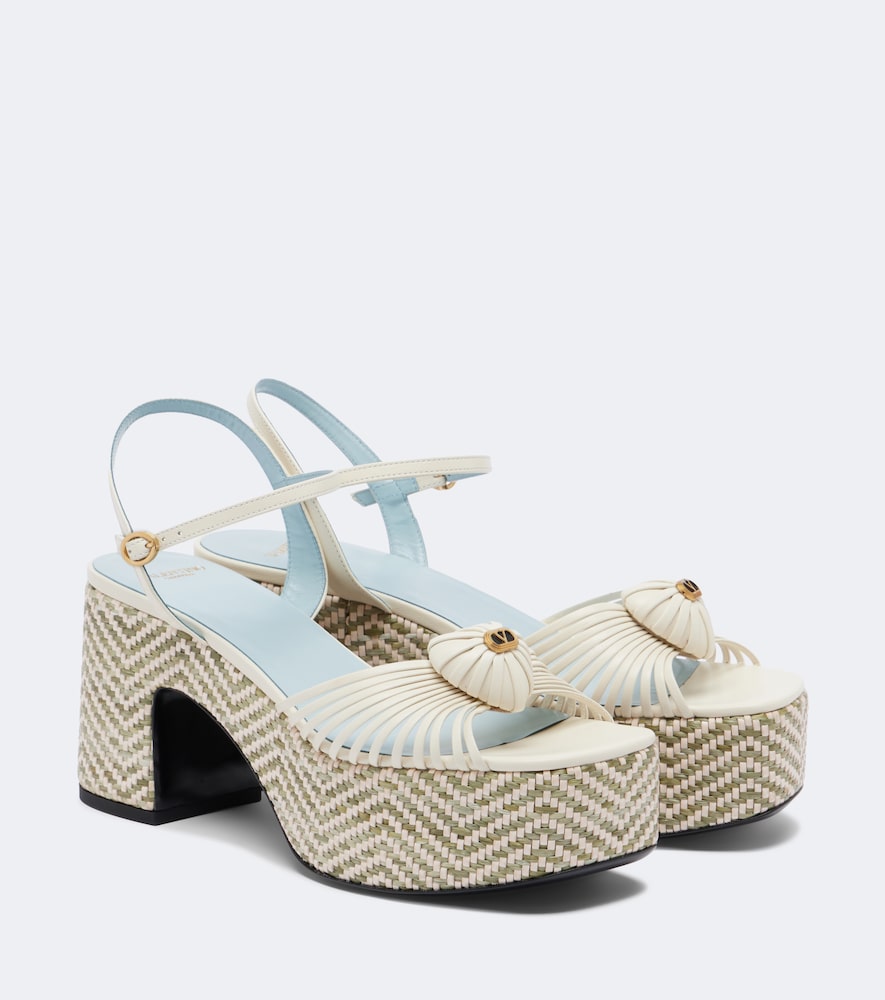 Plateausandalen Cœur Royal aus Leder
