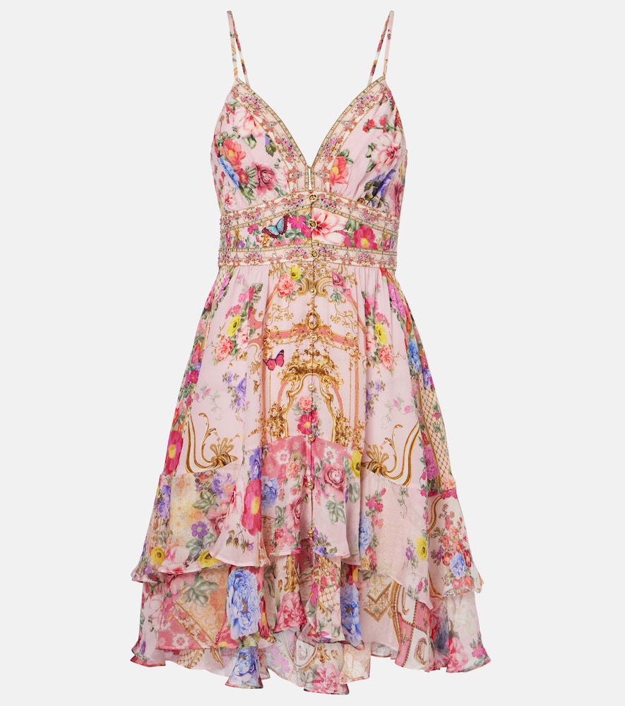 Camilla Floral Silk Minidress