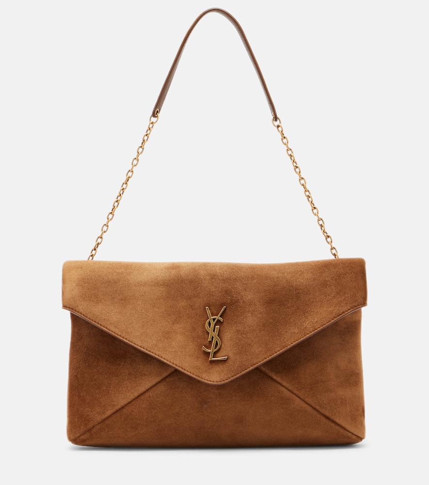 Schultertasche Cassandre Large aus Veloursleder