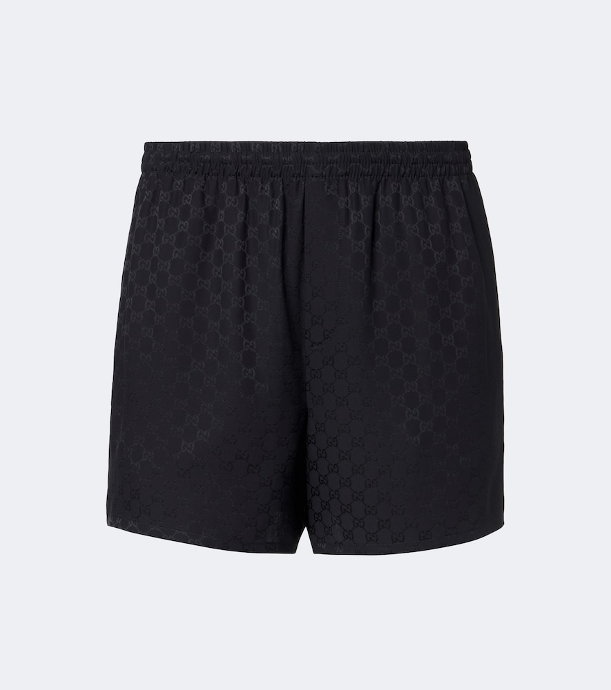 Shorts GG in seta jacquard