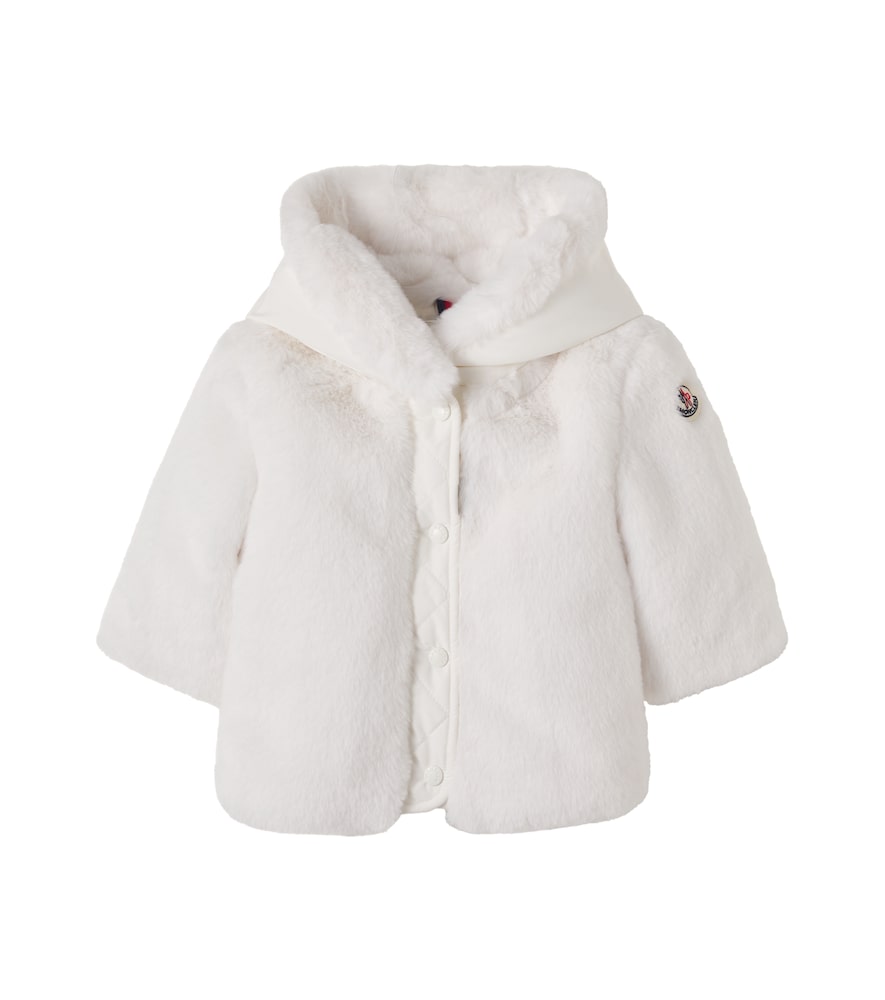 Moncler Enfant White Baby Viona Hooded Teddy Jacket M Size 24 - Mytheresa