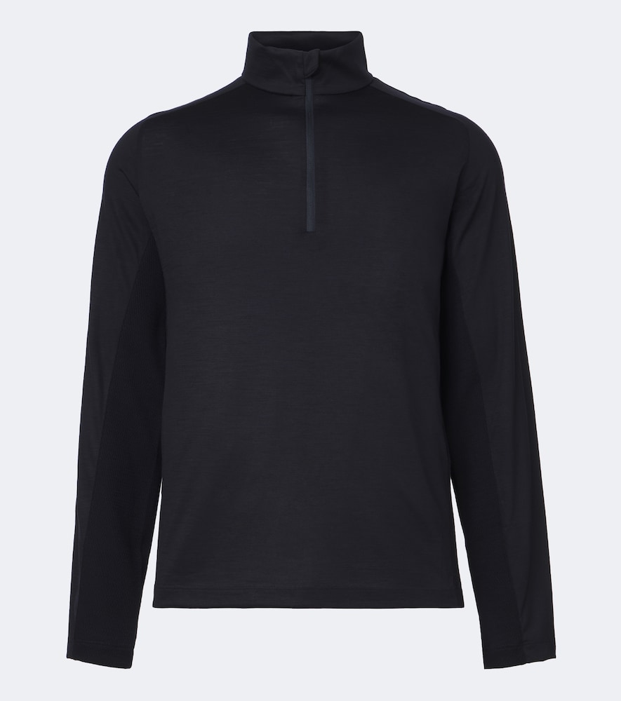 Sease Runner Virgin Wool Jersey Ski Top In Blue