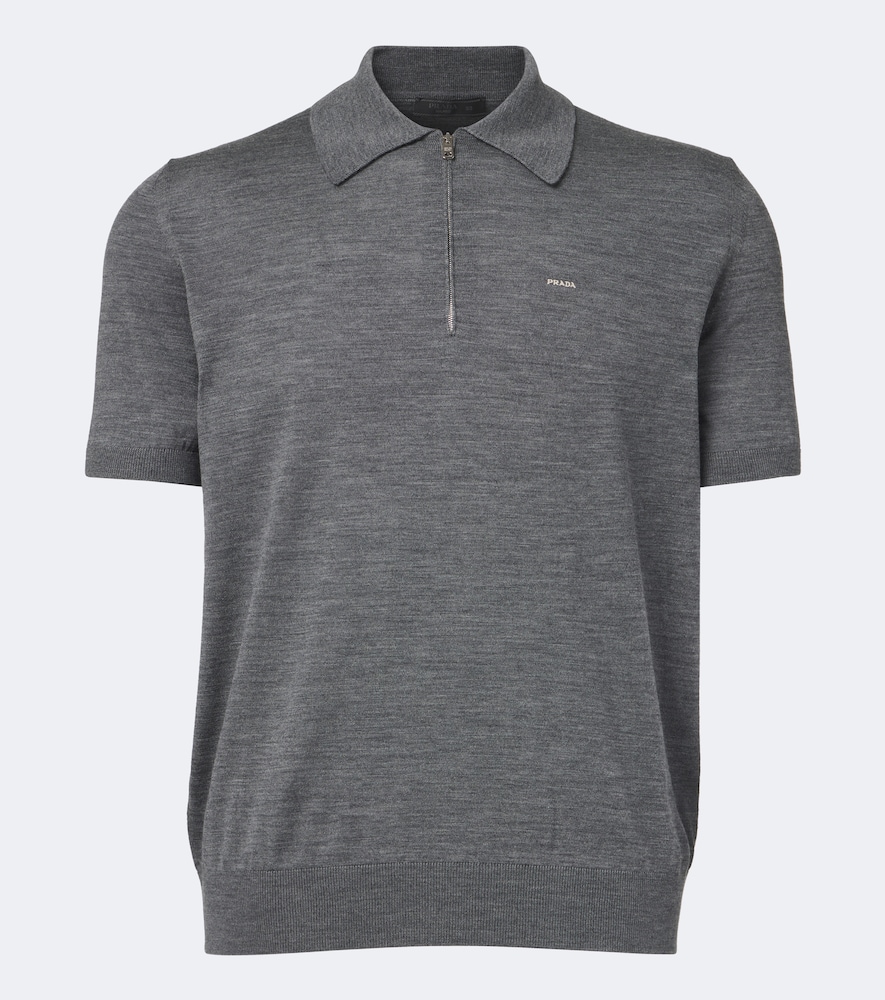 Pullover polo in lana vergine