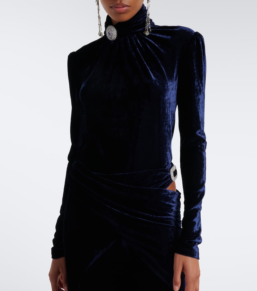 Gathered Velvet Top