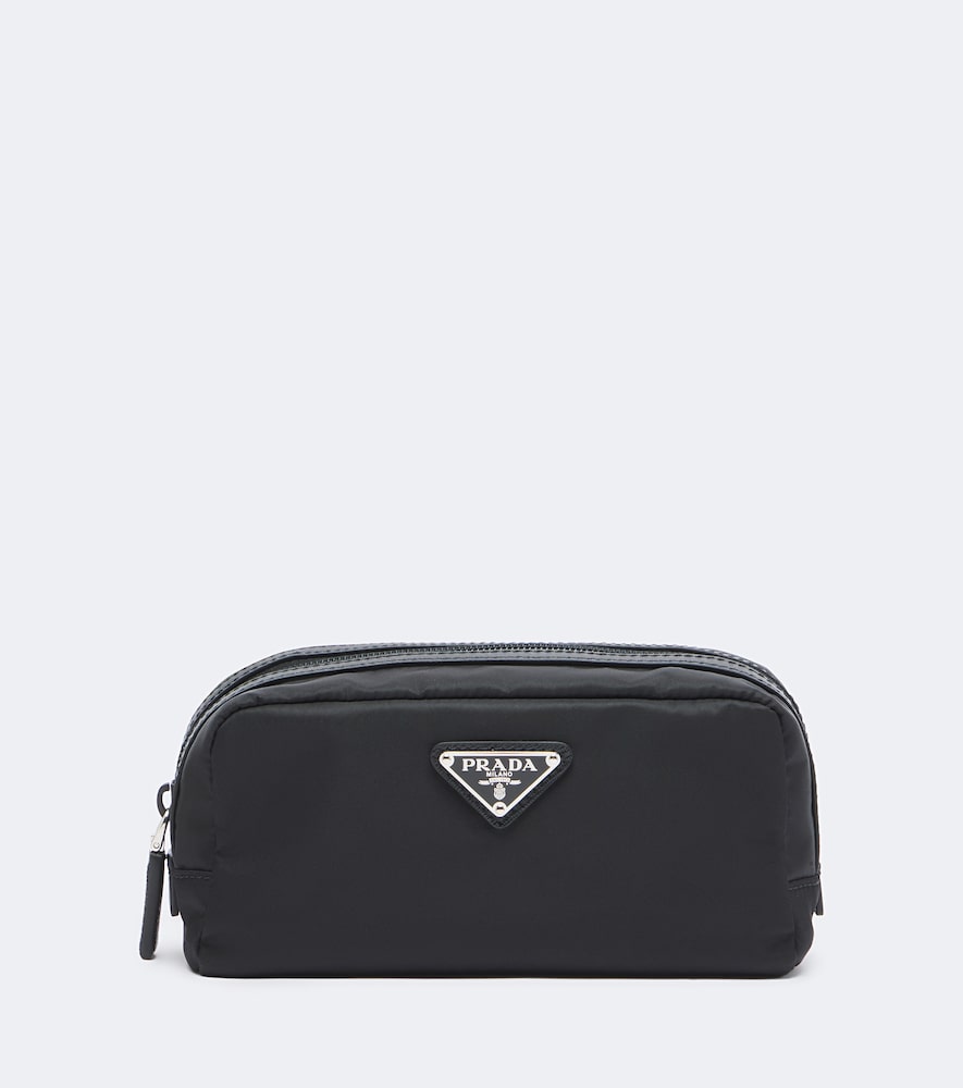Beauty case in Re-Nylon con pelle