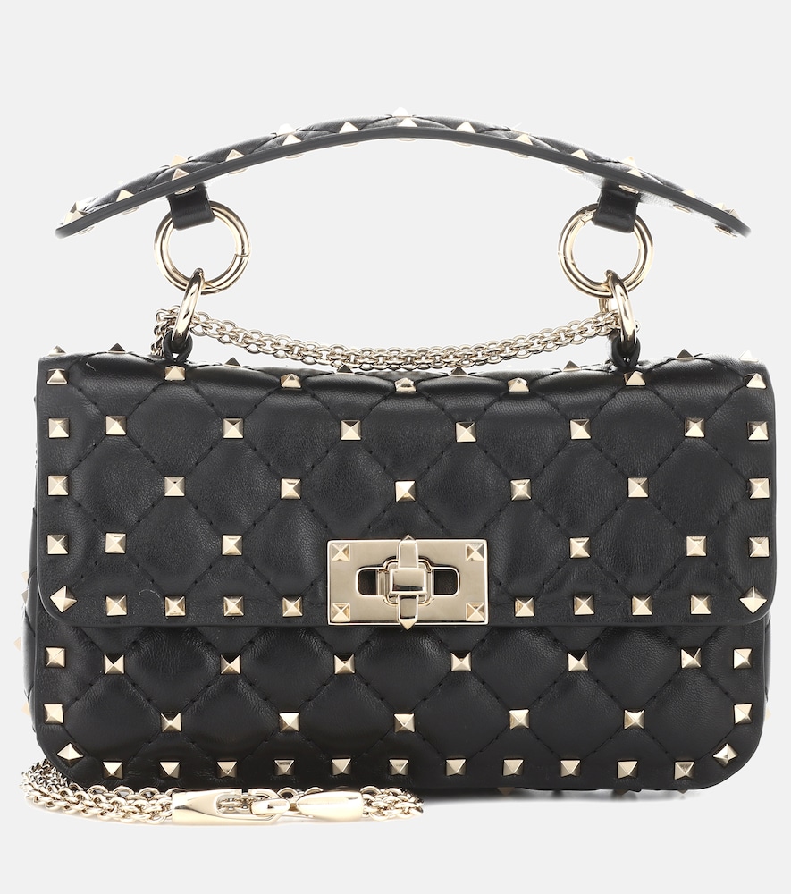 Valentino Garavani Women's Black Rockstud Spike Small Leather Shoulder Bag - Mytheresa