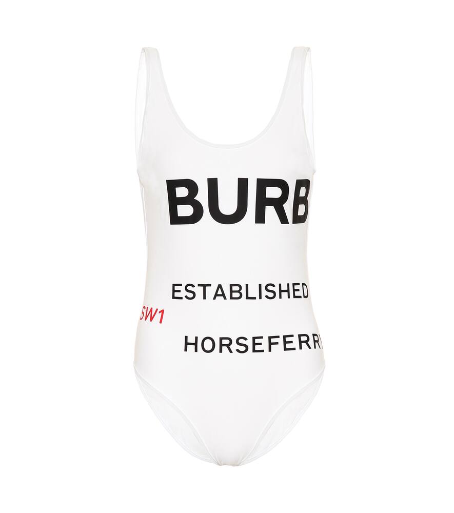 Click to view more detailed imagery on our partner's website Burberry Printed Swimsuit In White