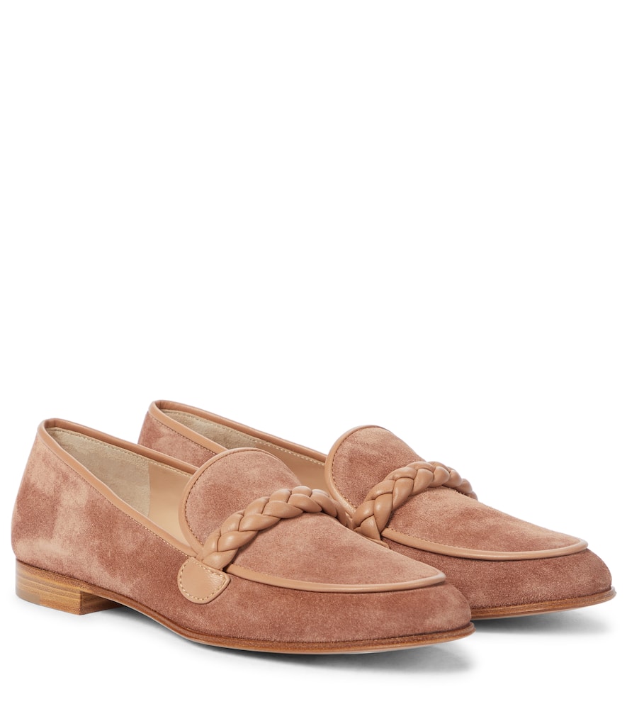 GIANVITO ROSSI BELEM SUEDE LOAFERS,P00578154