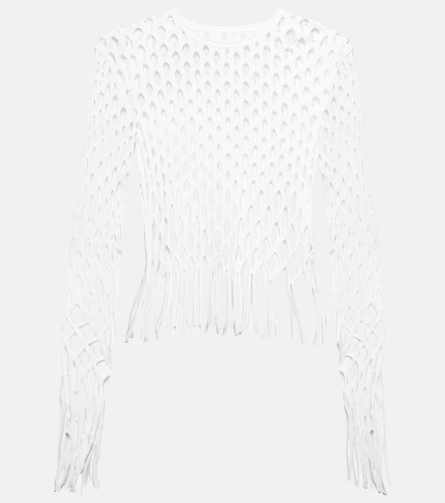 Dion Lee Fringed fishnet top