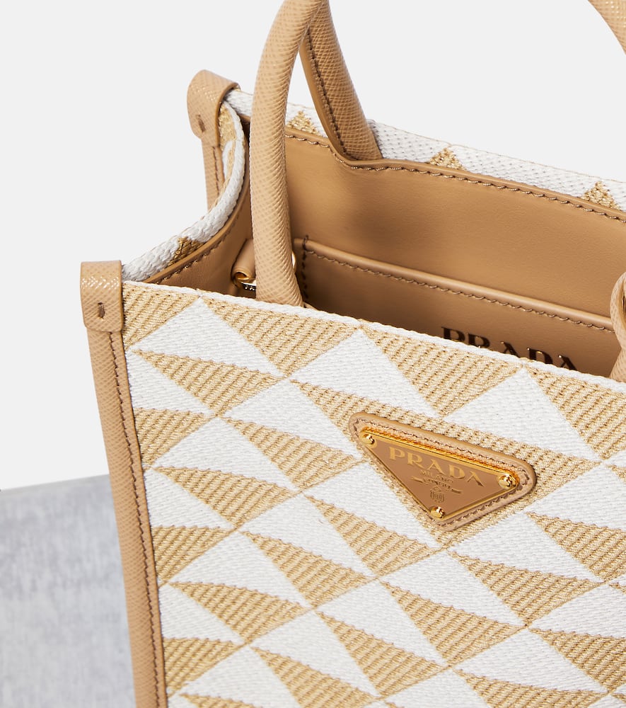 Prada Symbole Tote In Corda+talco