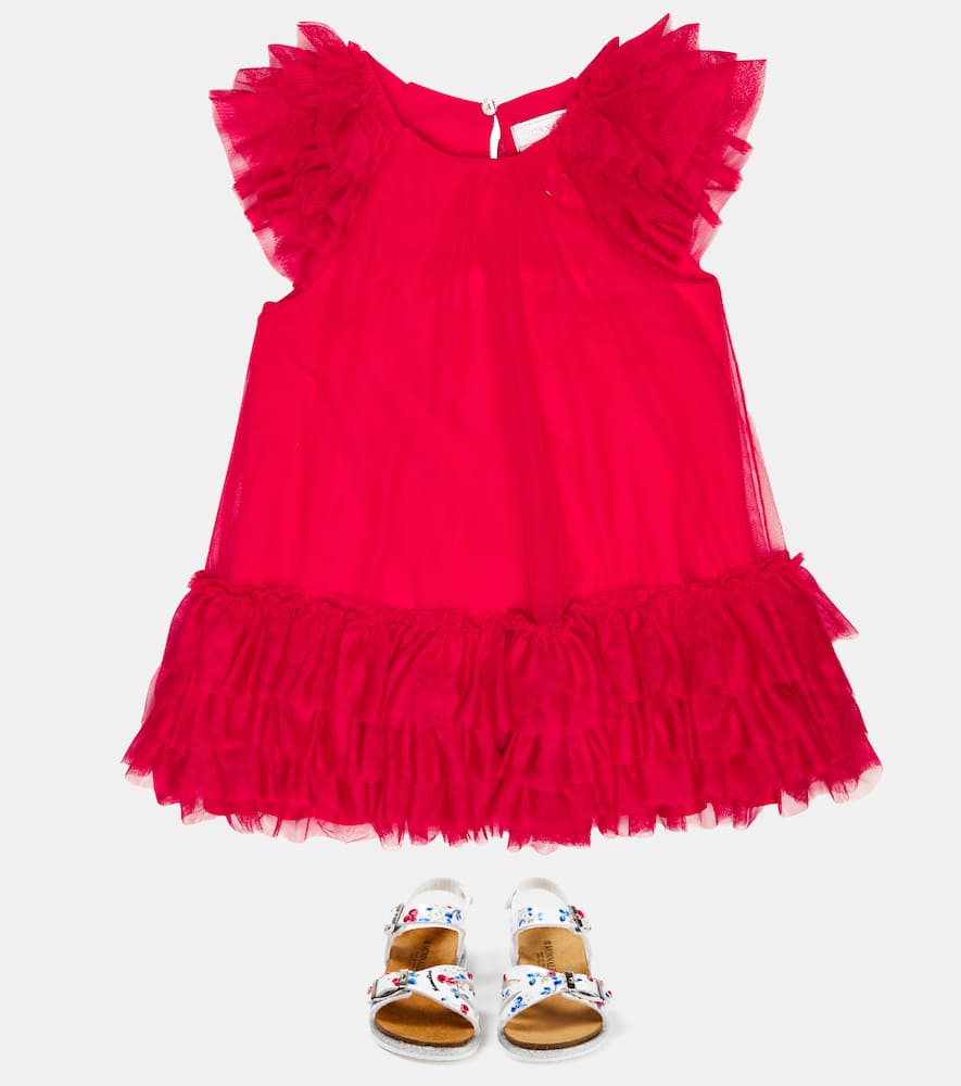 Shop Monnalisa Sequin-embellished Tutu Dress In Red