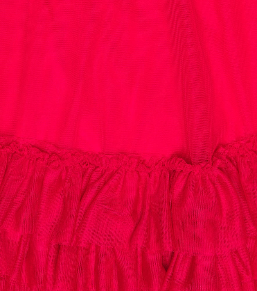 Monnalisa Sequin-embellished Tutu Dress In Red